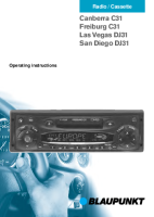 Blaupunkt San-Diego-DJ-31 - Owners Manual